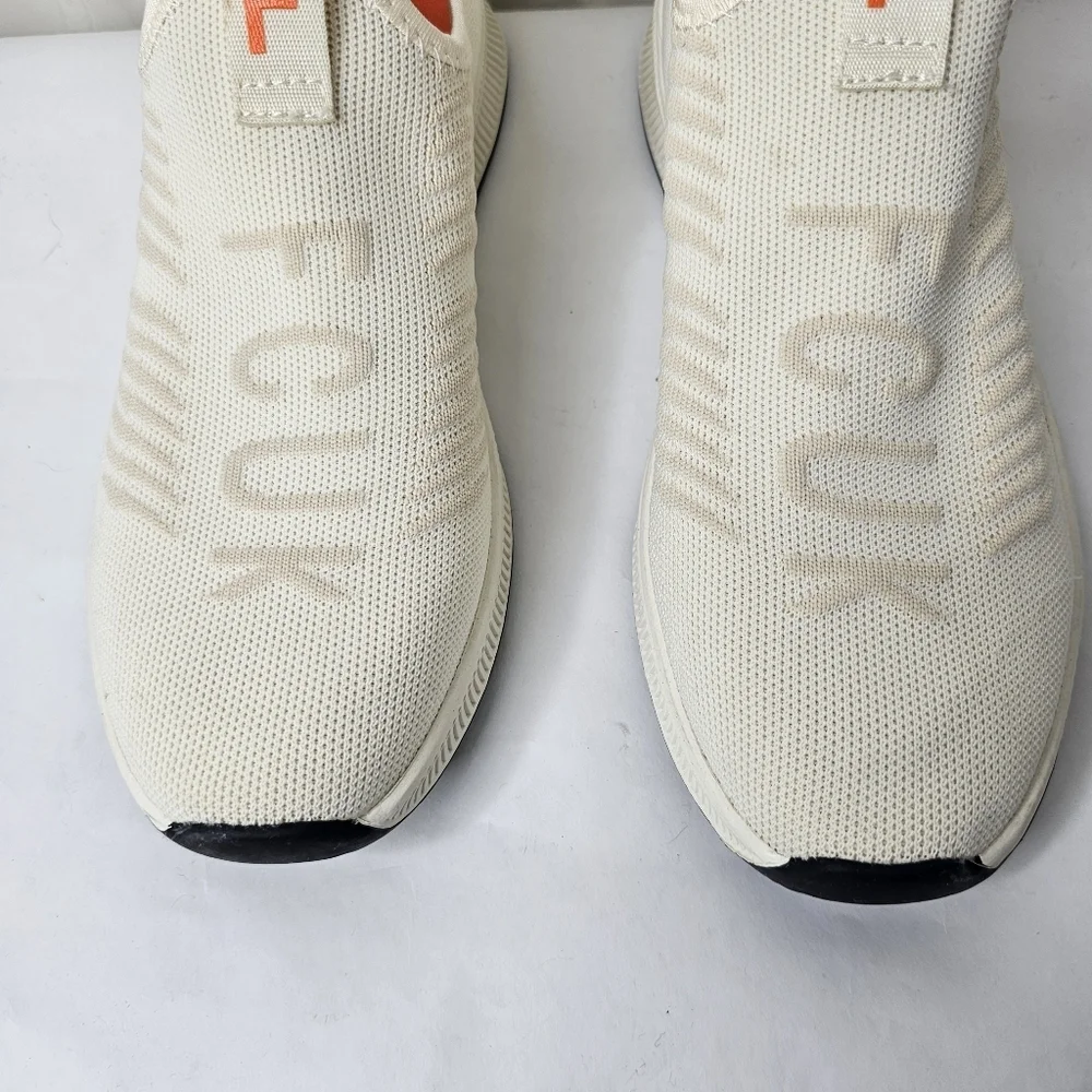 French Connection Men's Dart Slip On Sneakers White Orange FCUK Size 8
